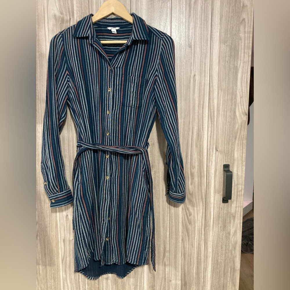Sonoma cotton dress, long sleeve w/ belt